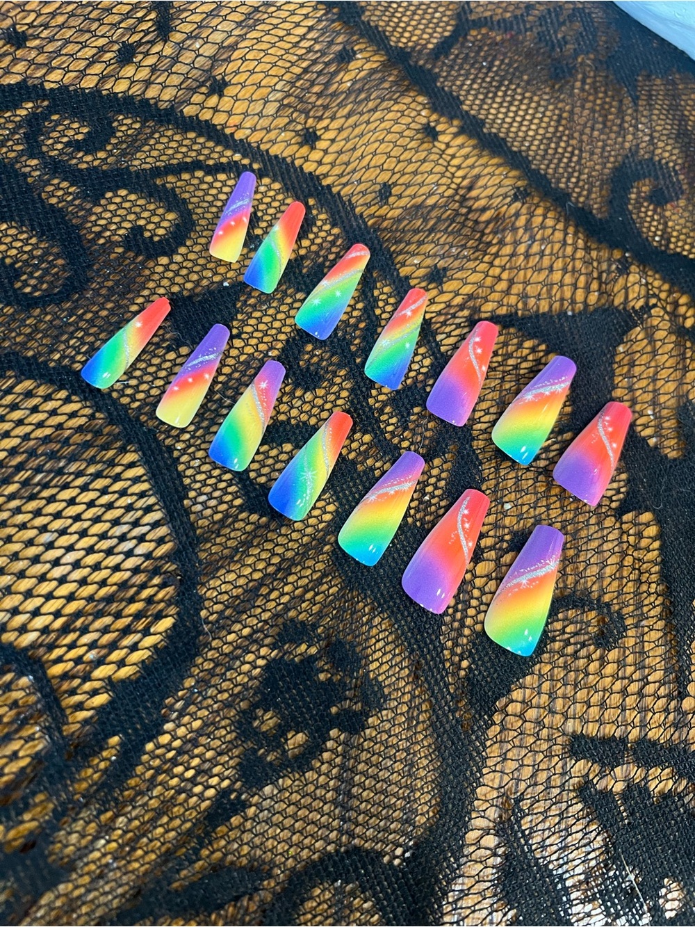 3 for $12 Rainbow Ombre Press-On Nail Set